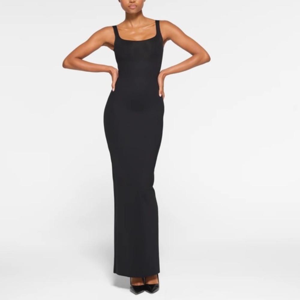 SKIMS Black Maxi Dress